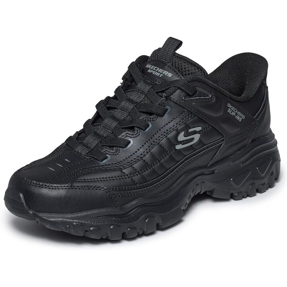Skechers Afterburn E'Lite Grill Men's Slip-In Sneaker Black Sz 9.5 Wide